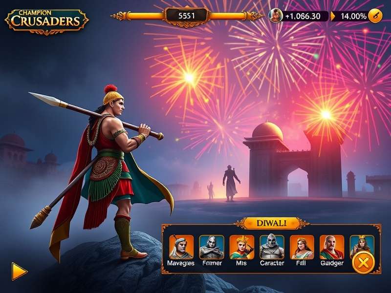 Champion Crusaders gameplay screenshot showing Indian warriors in battle